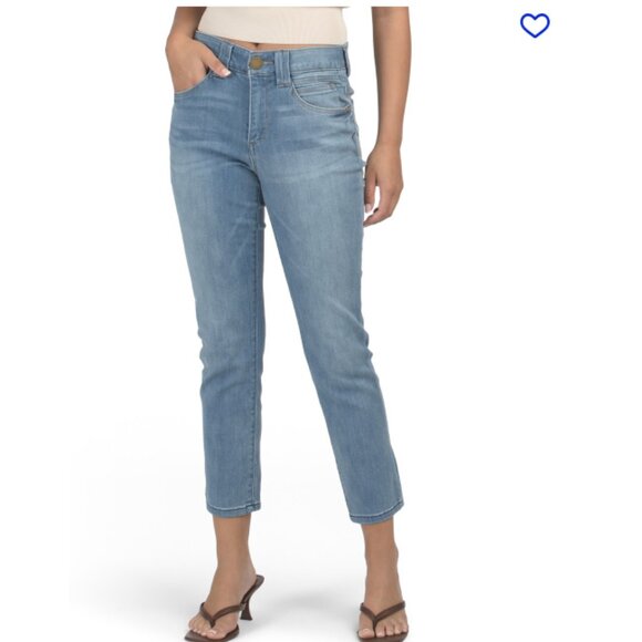 NEW DEMOCRACY Ab Tech High Rise Skinny Jeans in mid blue for women  725 3m7 - Picture 2 of 4